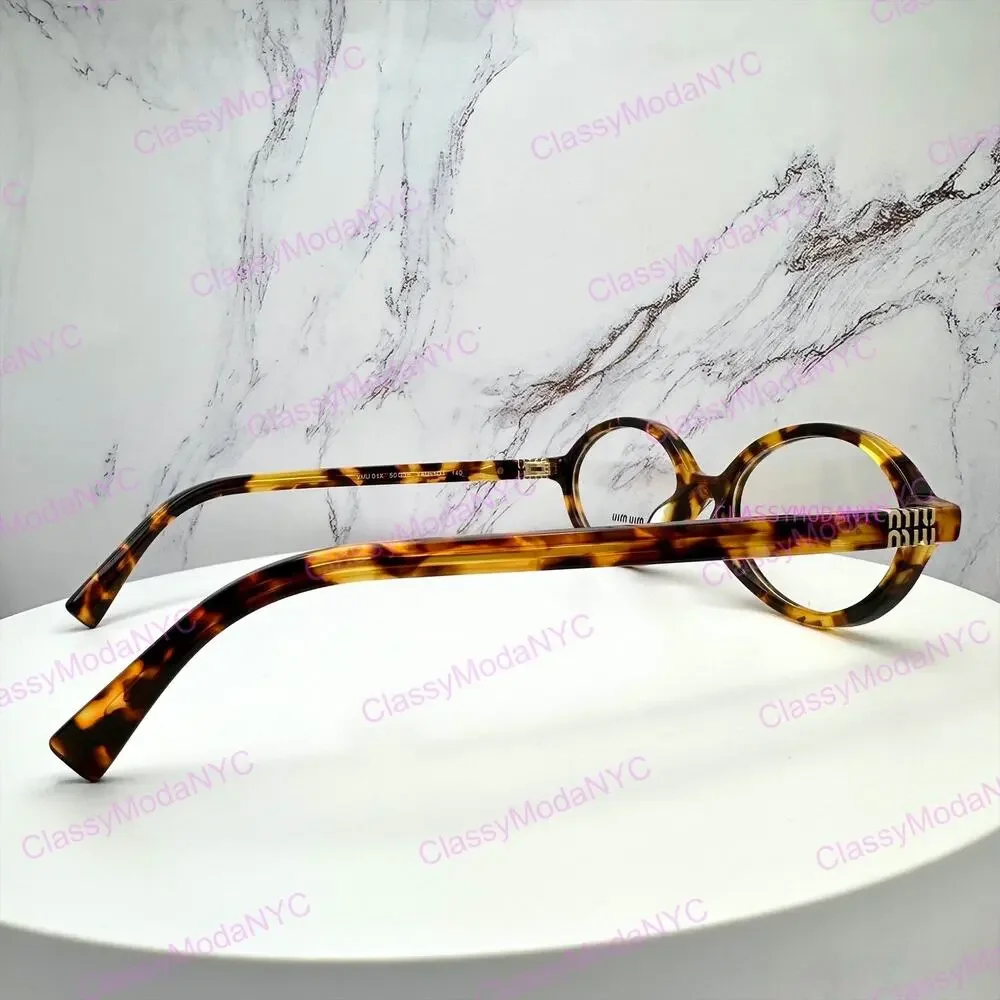 NEW MIU MIU Womens Eyeglasses Brown Oval Full Rim Frames 50-18mm Rx-able Womens